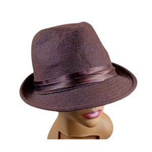 The Hatter Company Unisex Men's Women's Wool Size Medium Brown Fedora Hat